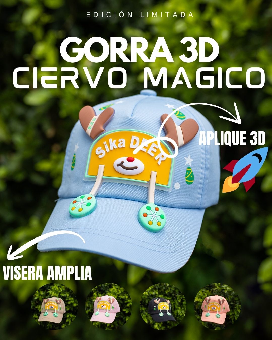 Gorra 3D Ciervito Mágico