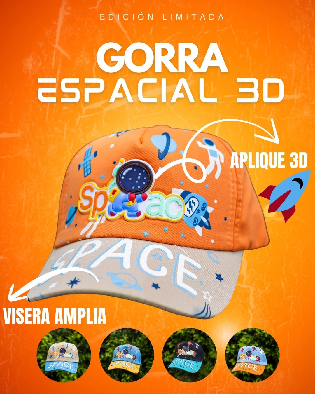 Gorra Espacial 3D