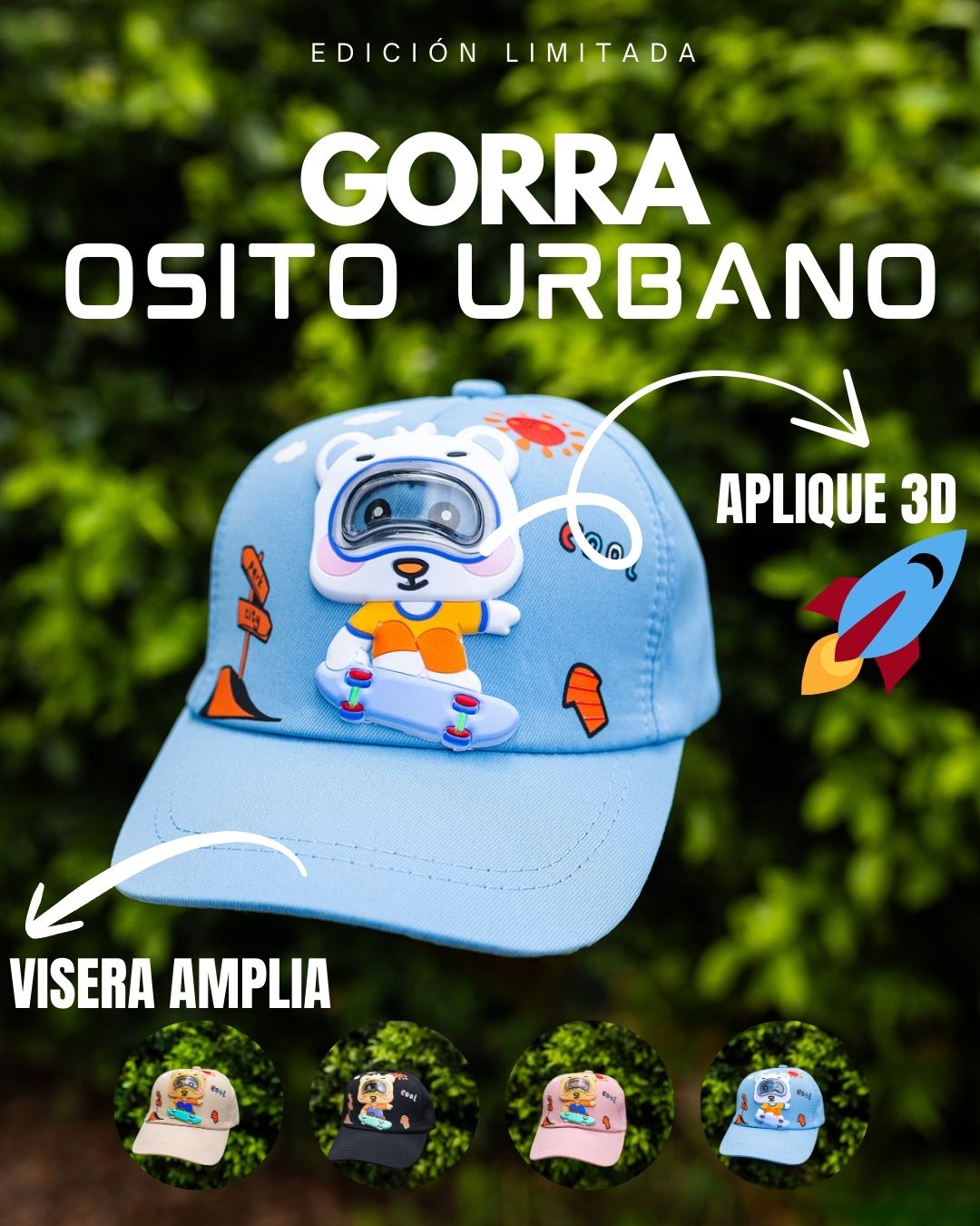 Gorra 3D Osito Urbano
