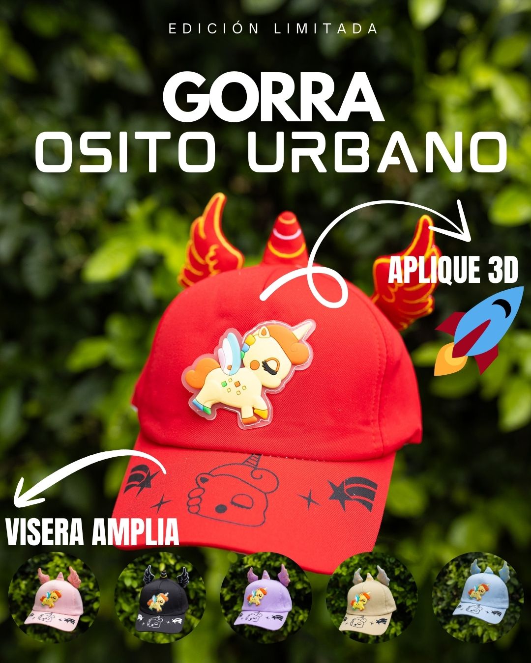 Gorra 3D Unicornio